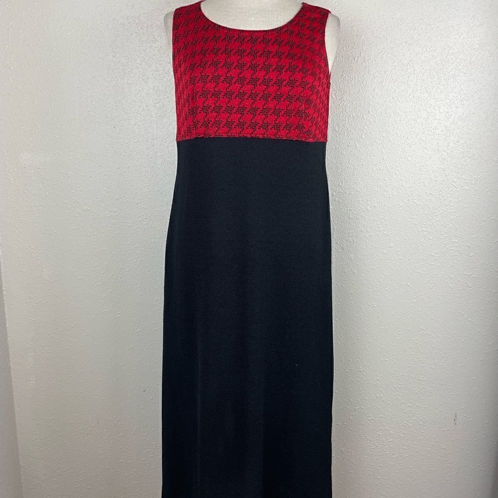 EUC Coldwater Creek Womens Red/Black Maxi Dress and Matching Jacket Size 6P - Picture 5 of 10